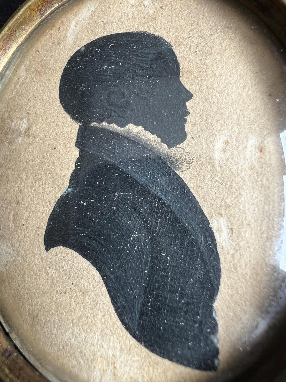 RARE Thomas Cox Rackstrow Portrait Silhouette of A Boy Signed Dated 1816 Regency Fascinating History
