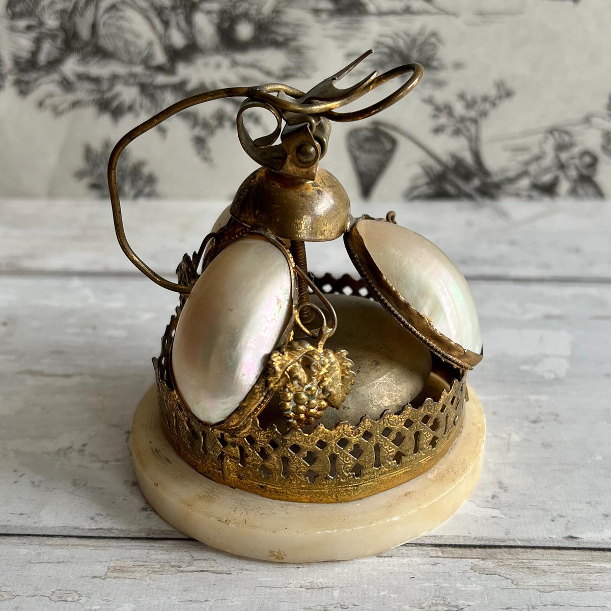 19th Century Dinner Bell Mother of Pearl Circa 1850