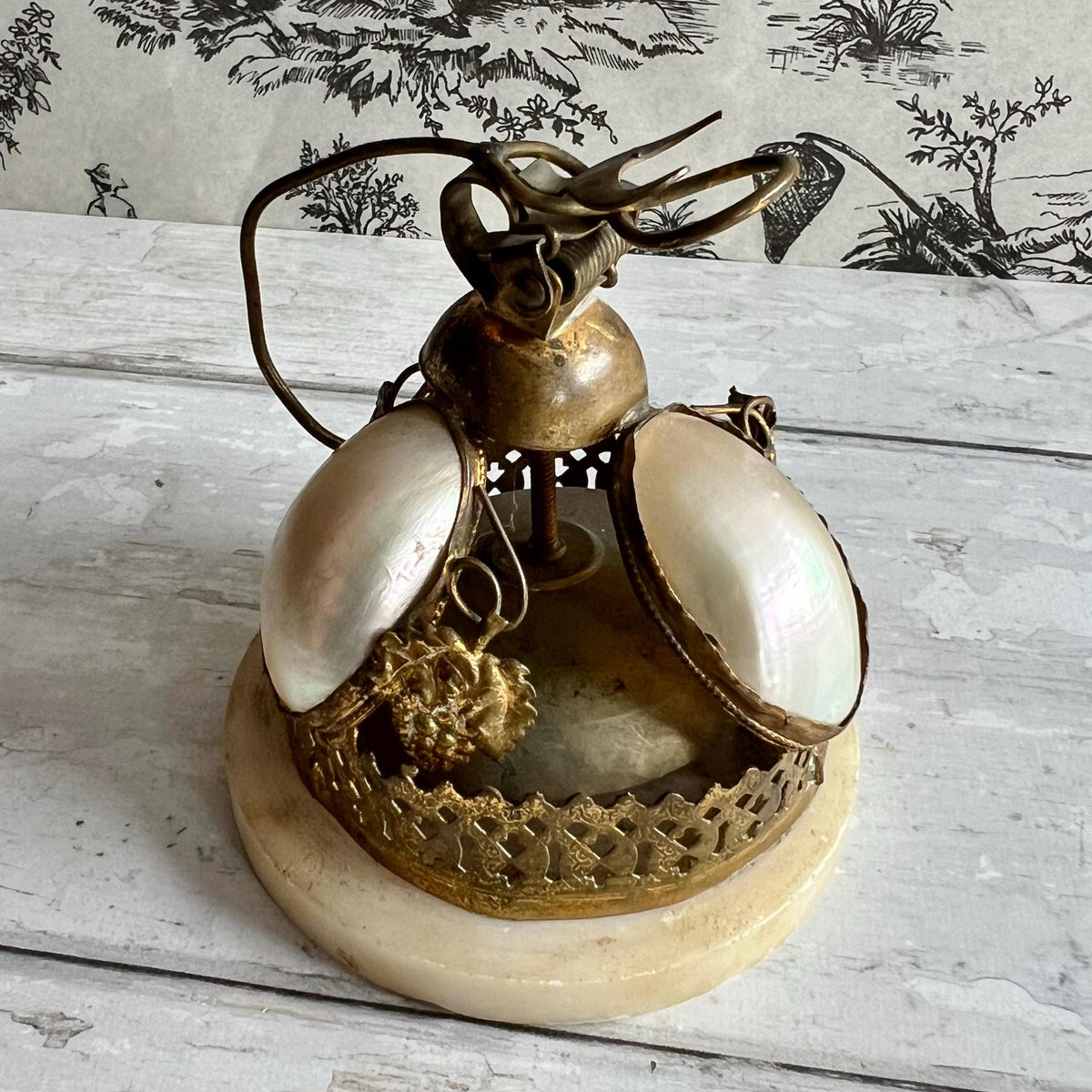 19th Century Dinner Bell Mother of Pearl Circa 1850