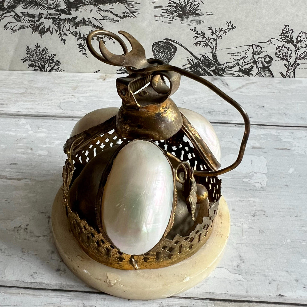 19th Century Dinner Bell Mother of Pearl Circa 1850
