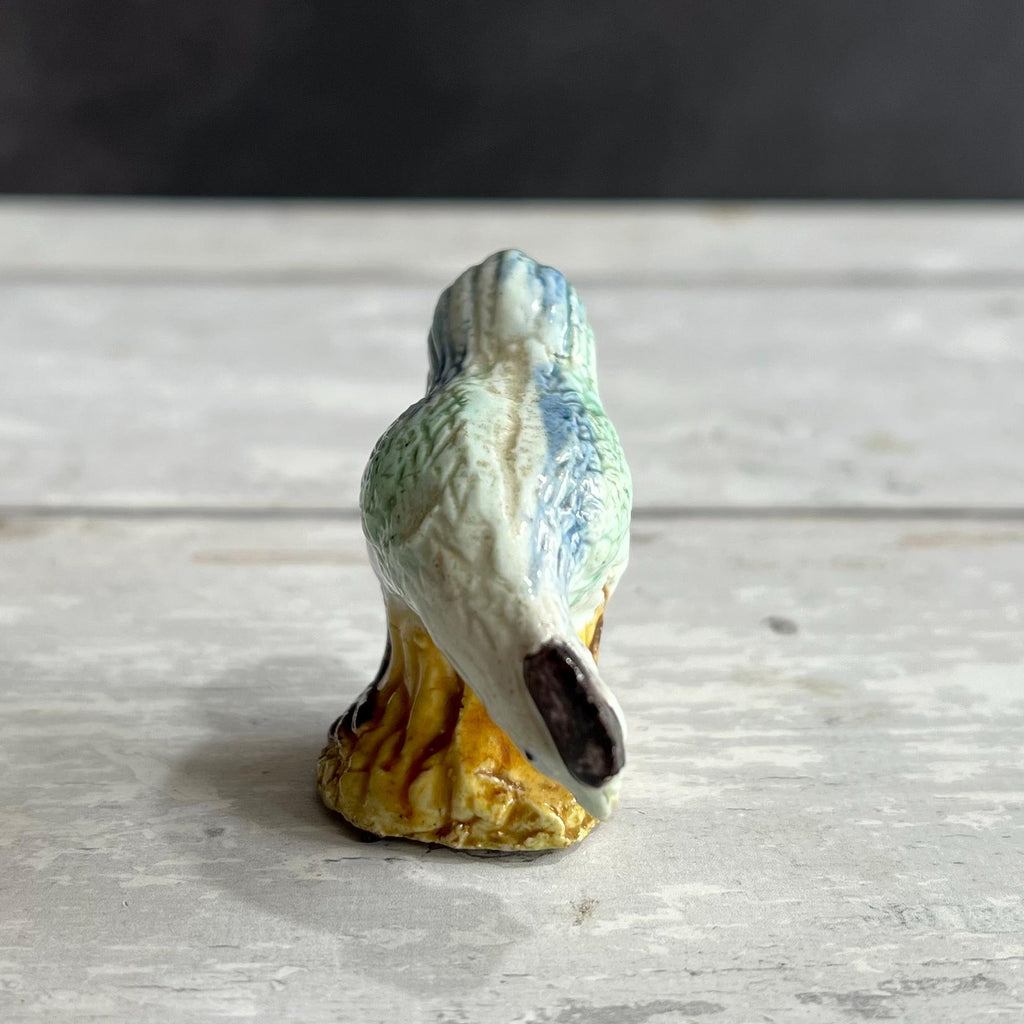 19th Century Miniature Porcelain Figure Rooster/ Cockerel Folk Art C 1880
