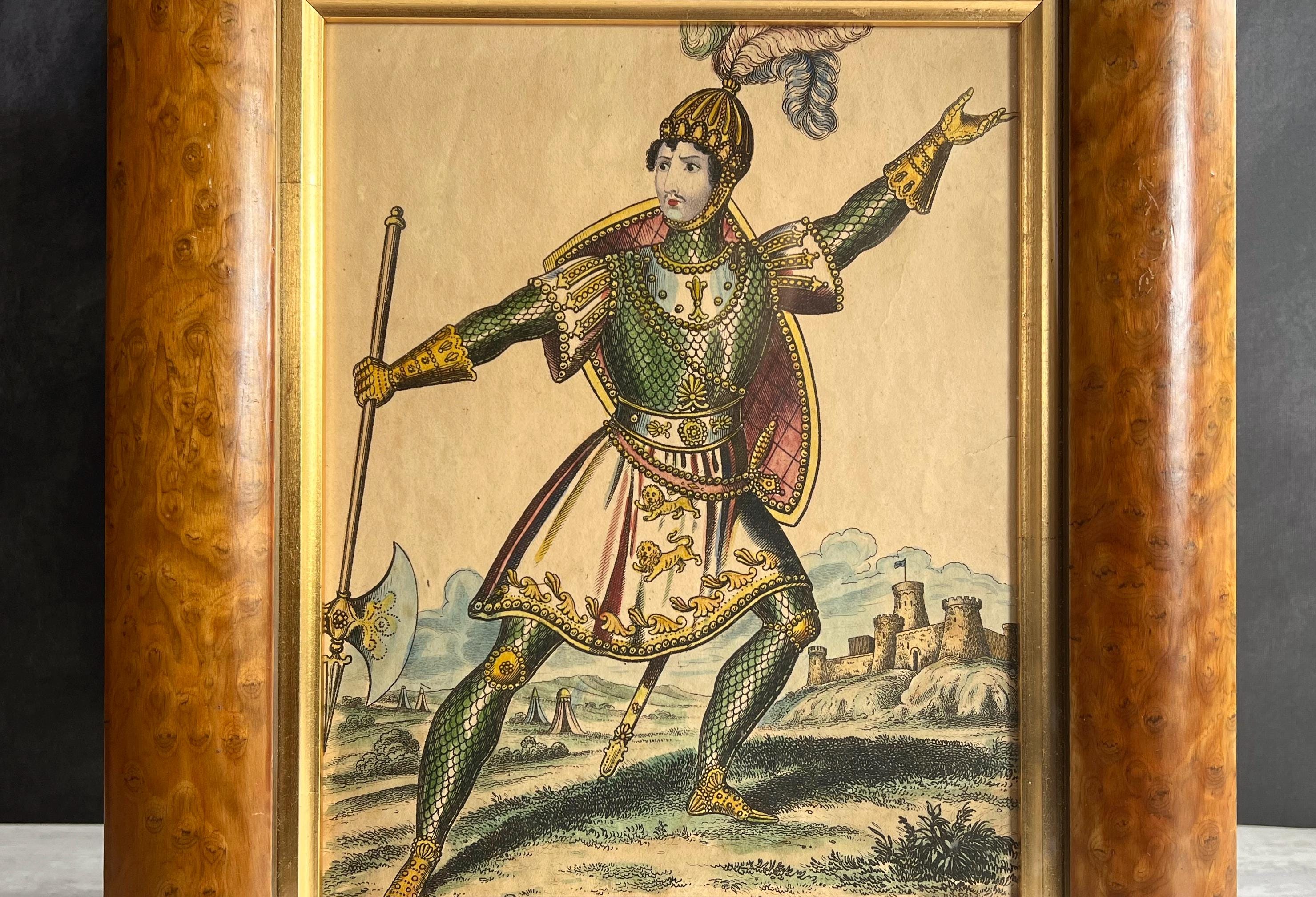 19th Century Theatrical Circus Print Andrew Ducrow as St George by A Park C 1835