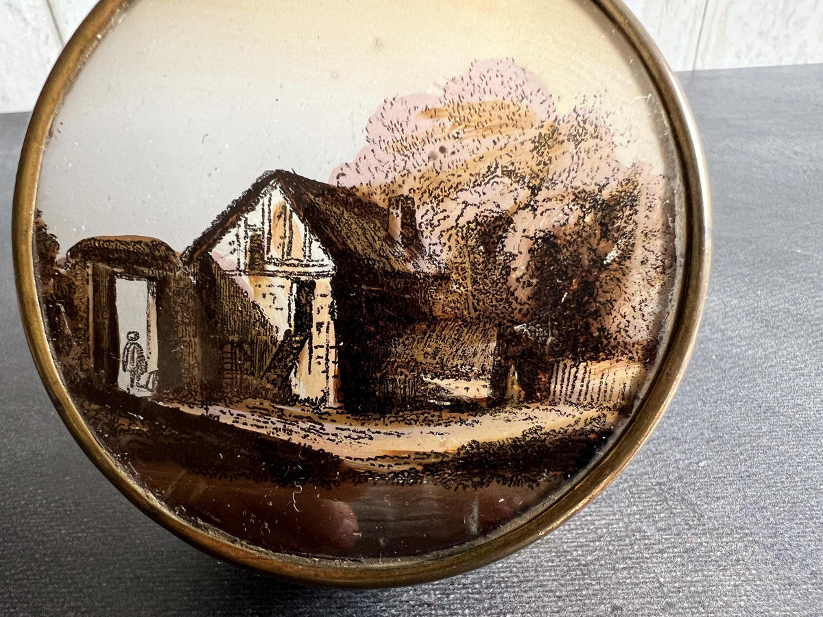Antique Bonbon Box Candy Box Circa 1830 Georgian Sepia Tones