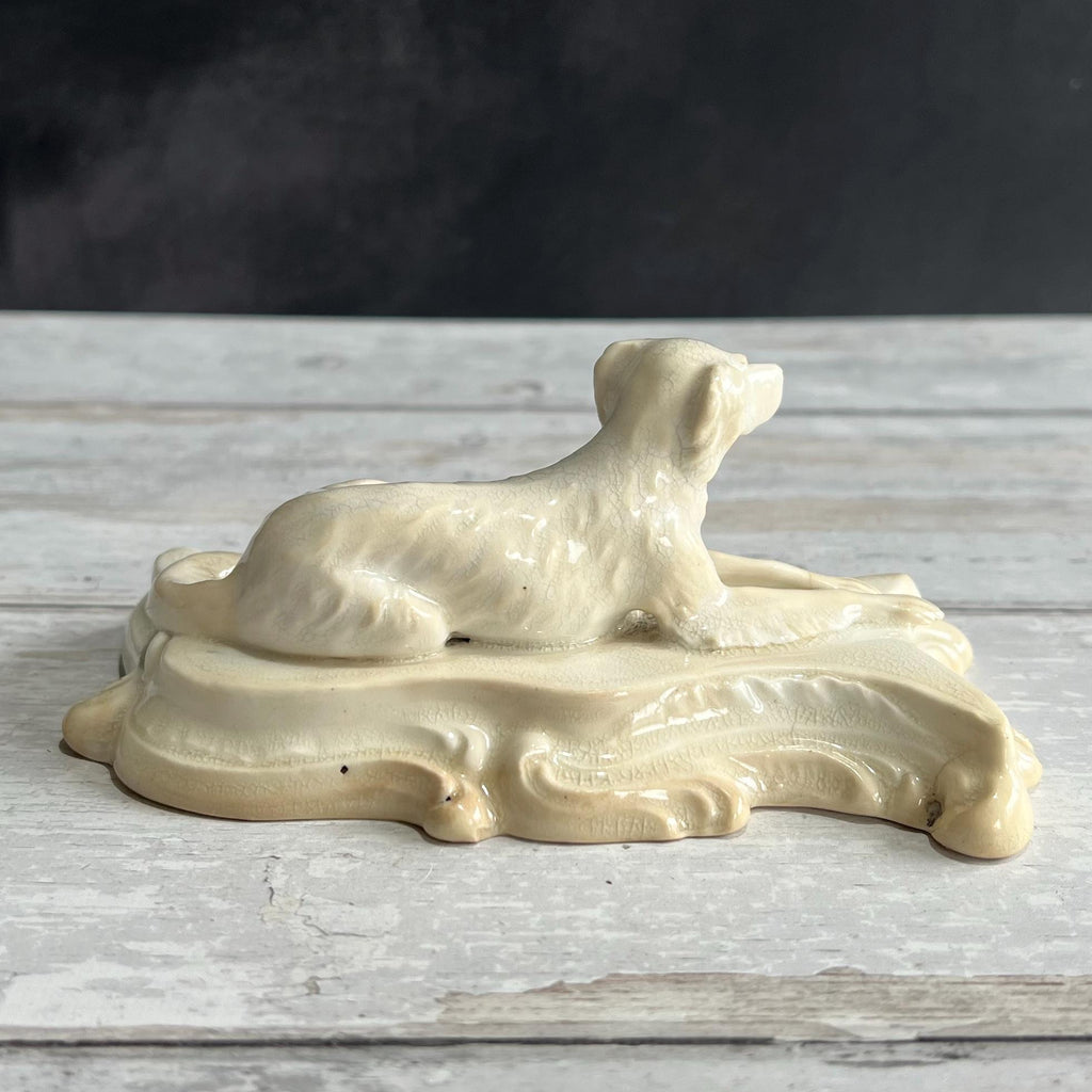 19th Century Georgian Pottery Dog Figure English C 1830