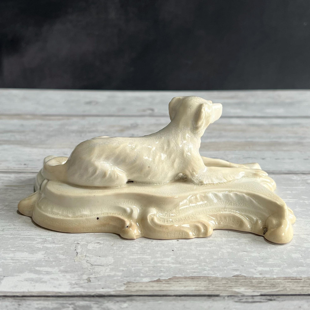 19th Century Georgian Pottery Dog Figure English C 1830