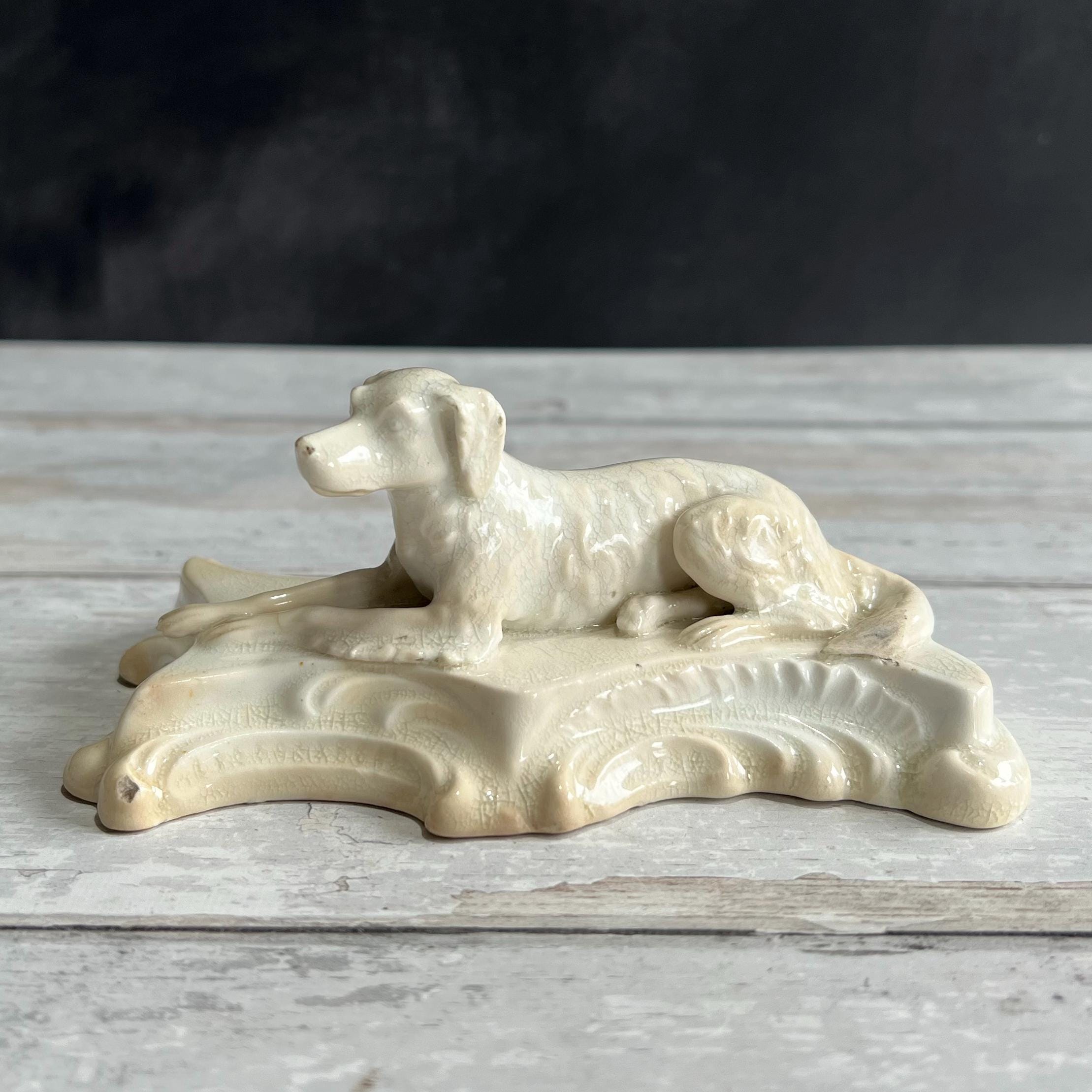 19th Century Georgian Pottery Dog Figure English C 1830