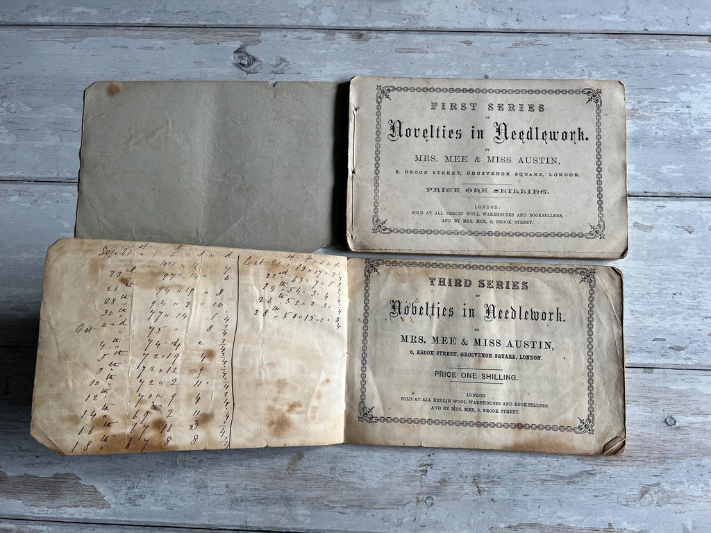 Rare 1860s Needlework Books Mrs Mee & Miss Austin Victorian Craft