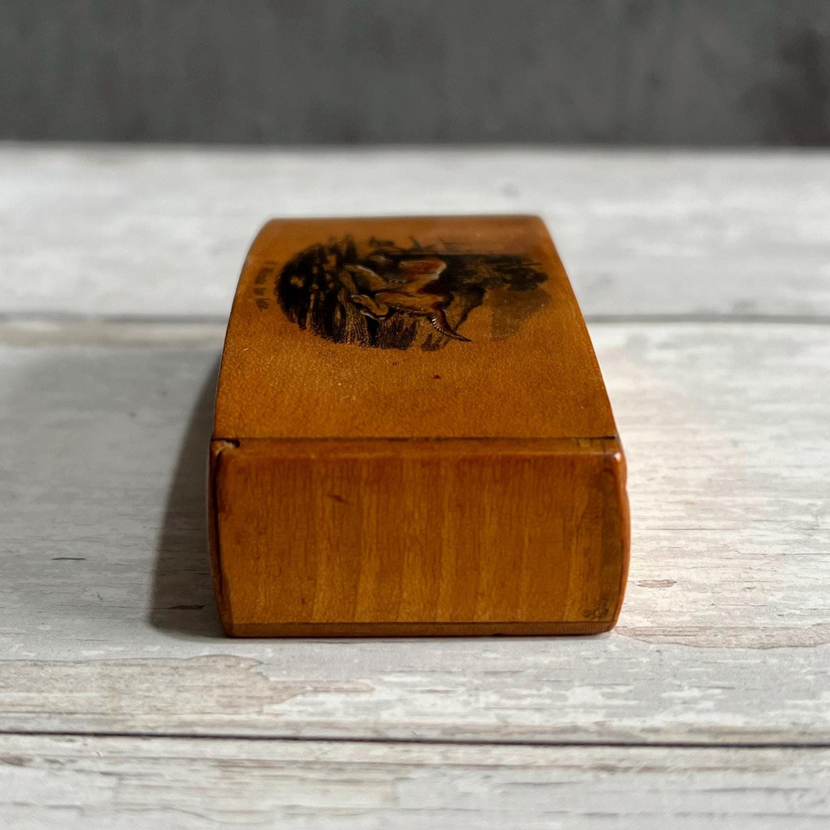 Mauchline Snuff Box A Minute Too Late Dog and Rat C 1850