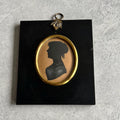 Georgian Henry Herve Silhouette of Regency Lady With Herve Label C 1810