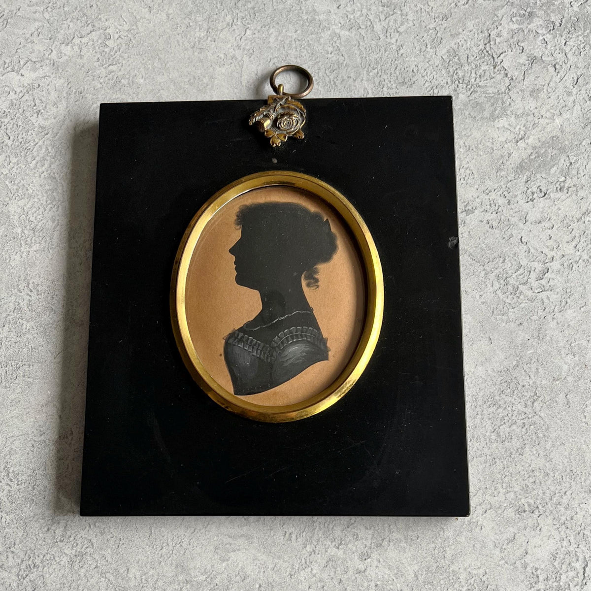 Georgian Henry Herve Silhouette of Regency Lady With Herve Label C 1810