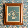 19th Century Cut Paper Collage Floral Picture Circa 1850