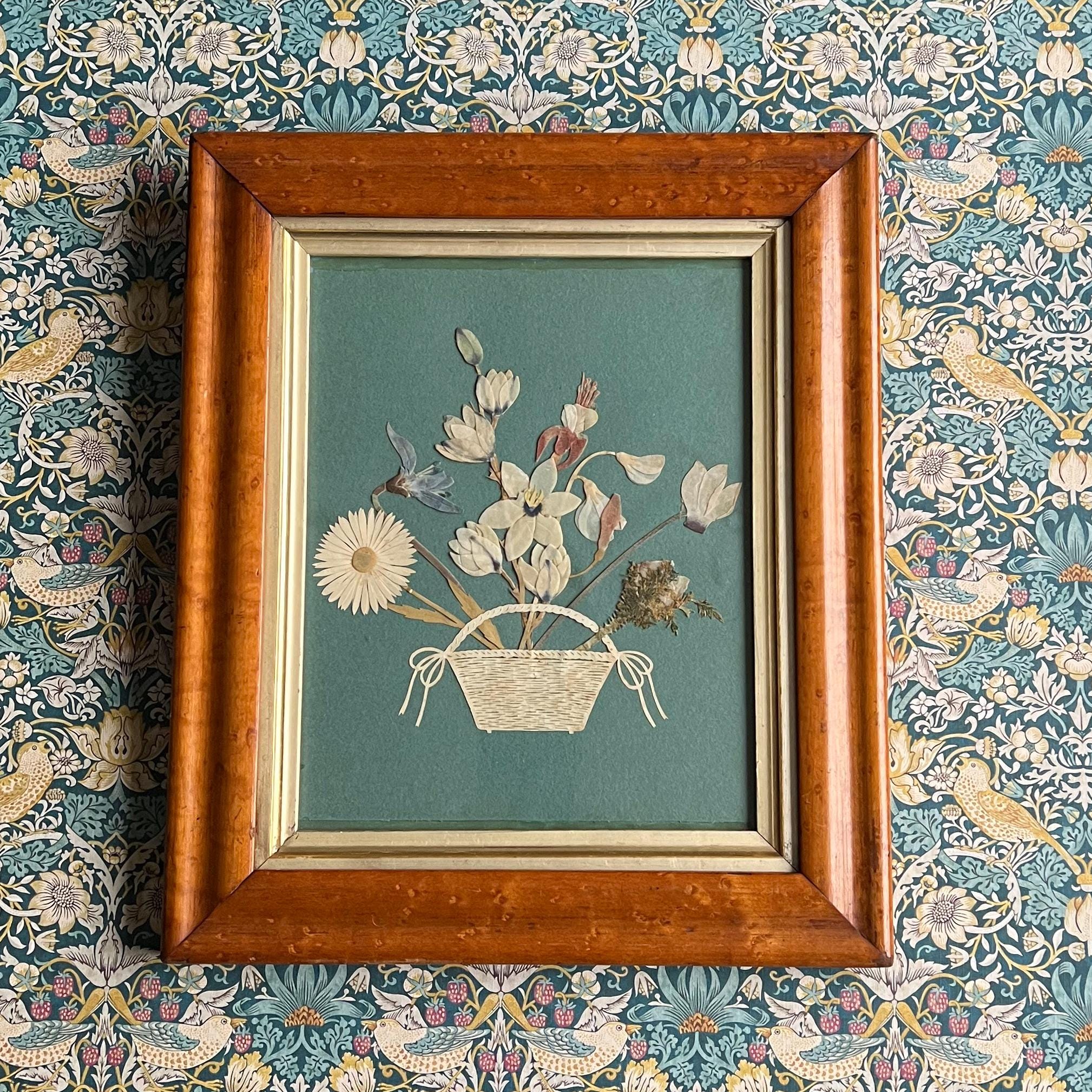 19th Century Cut Paper Collage Floral Picture Circa 1850