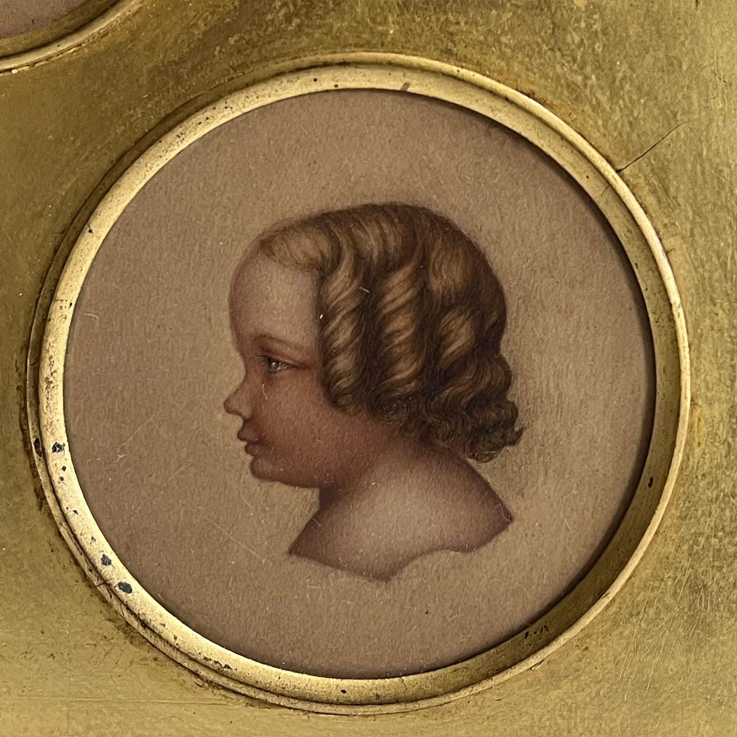 Antique Portrait Miniature Group Druitt Children with Jack The Ripper Murder Connection 1852