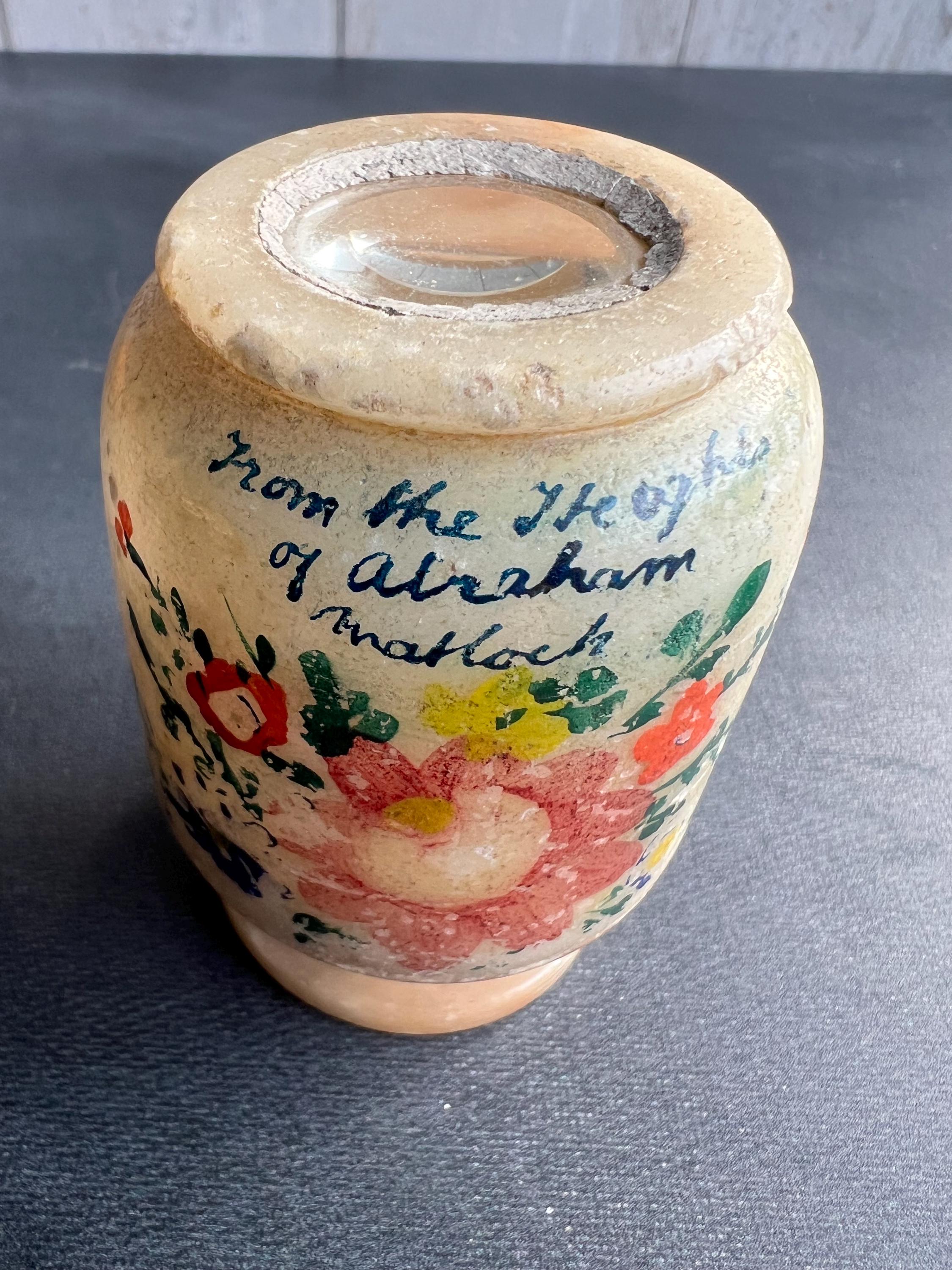 Victorian Alabaster Peep Egg Matlock Bath Souvenir Optical Toy