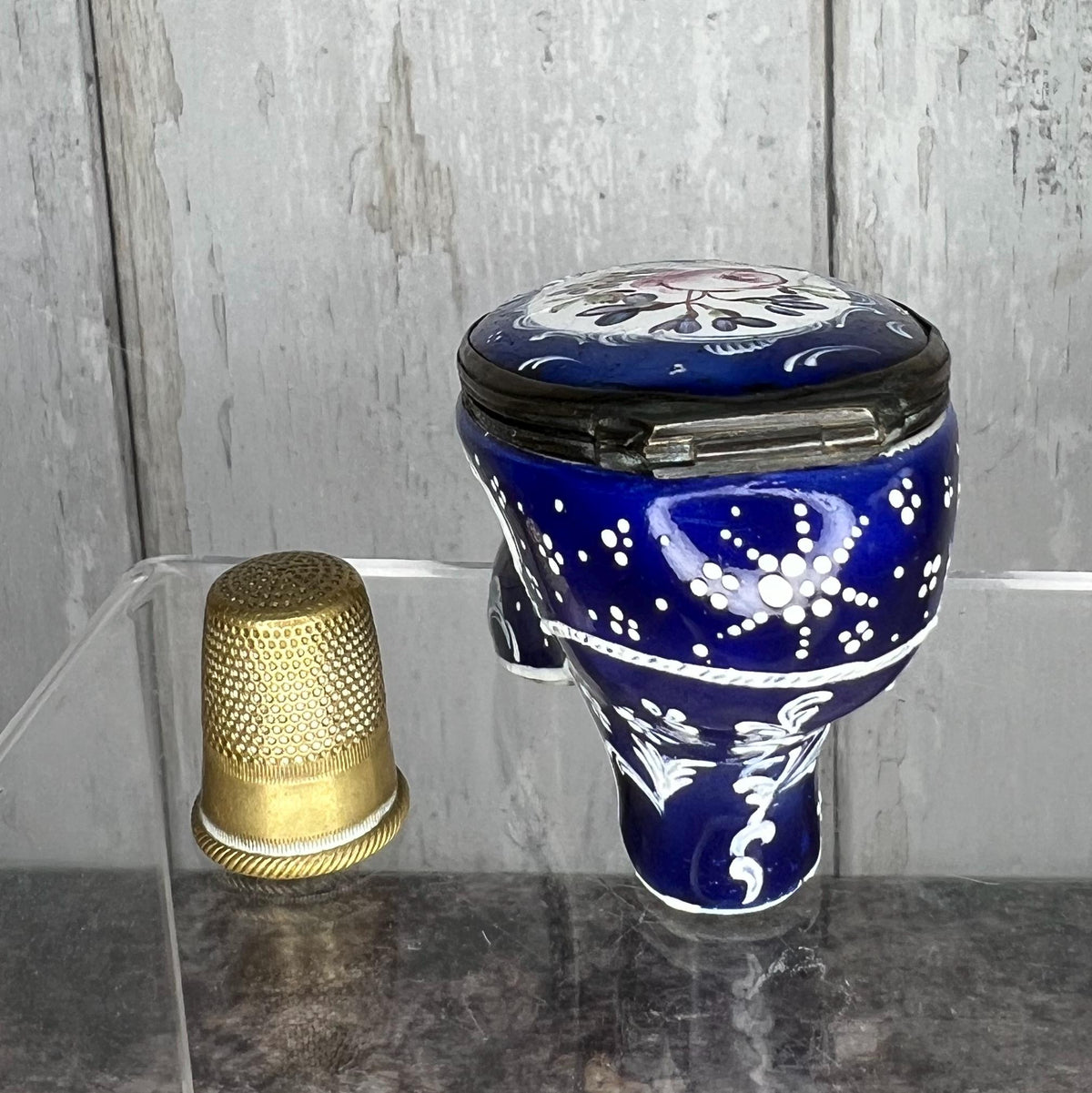 18th Century Enamel Shoe Bonbonniere Snuff Box C 1770