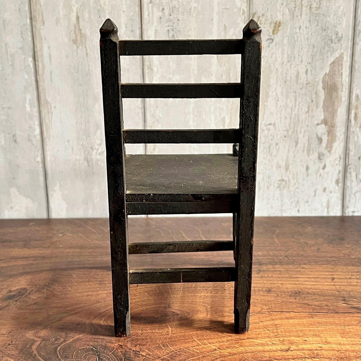 Antique English Dolls Chair Primitive Folk Art Chair Dry Patina C 1820