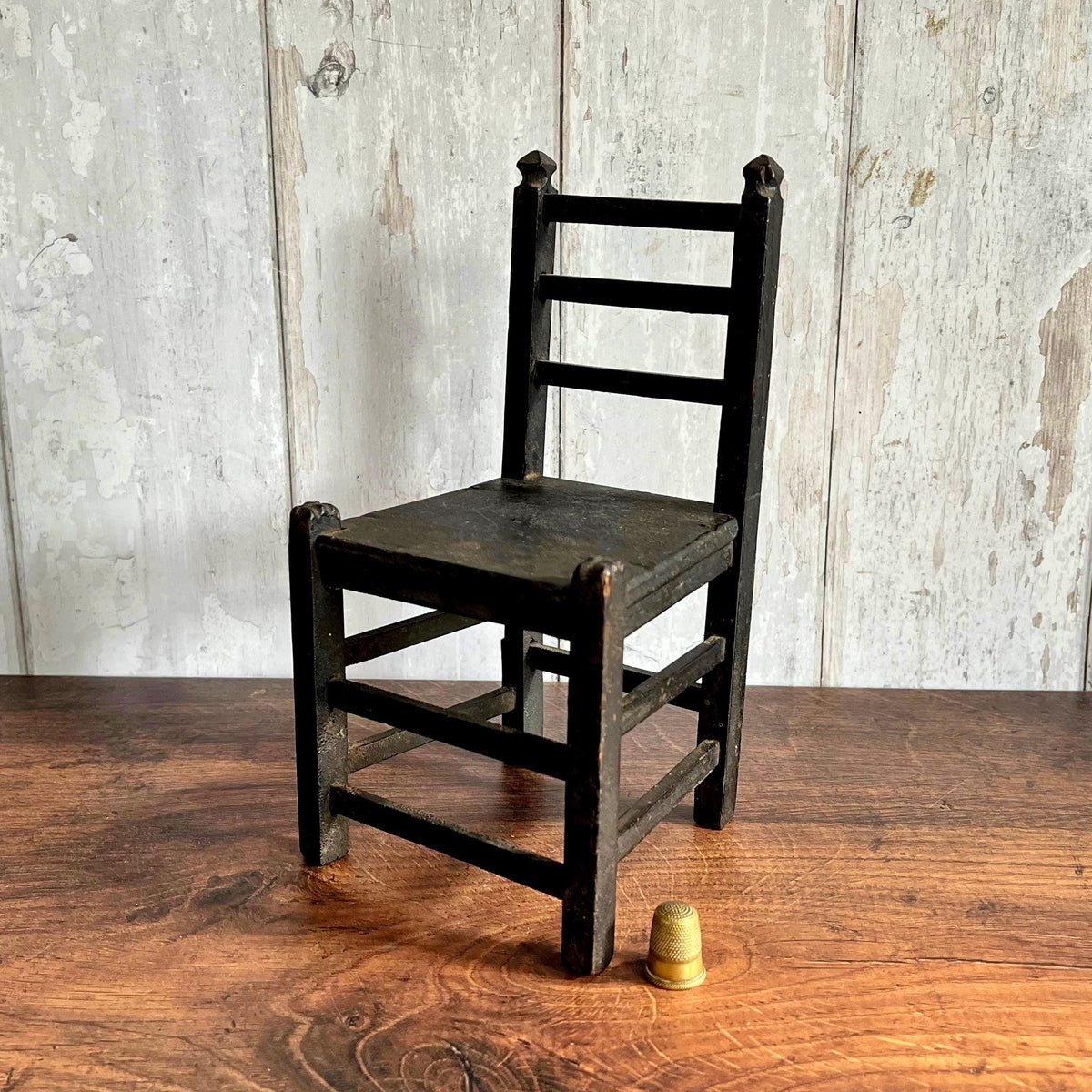 Antique English Doll Chair Primitive Folk Art Circa 1820