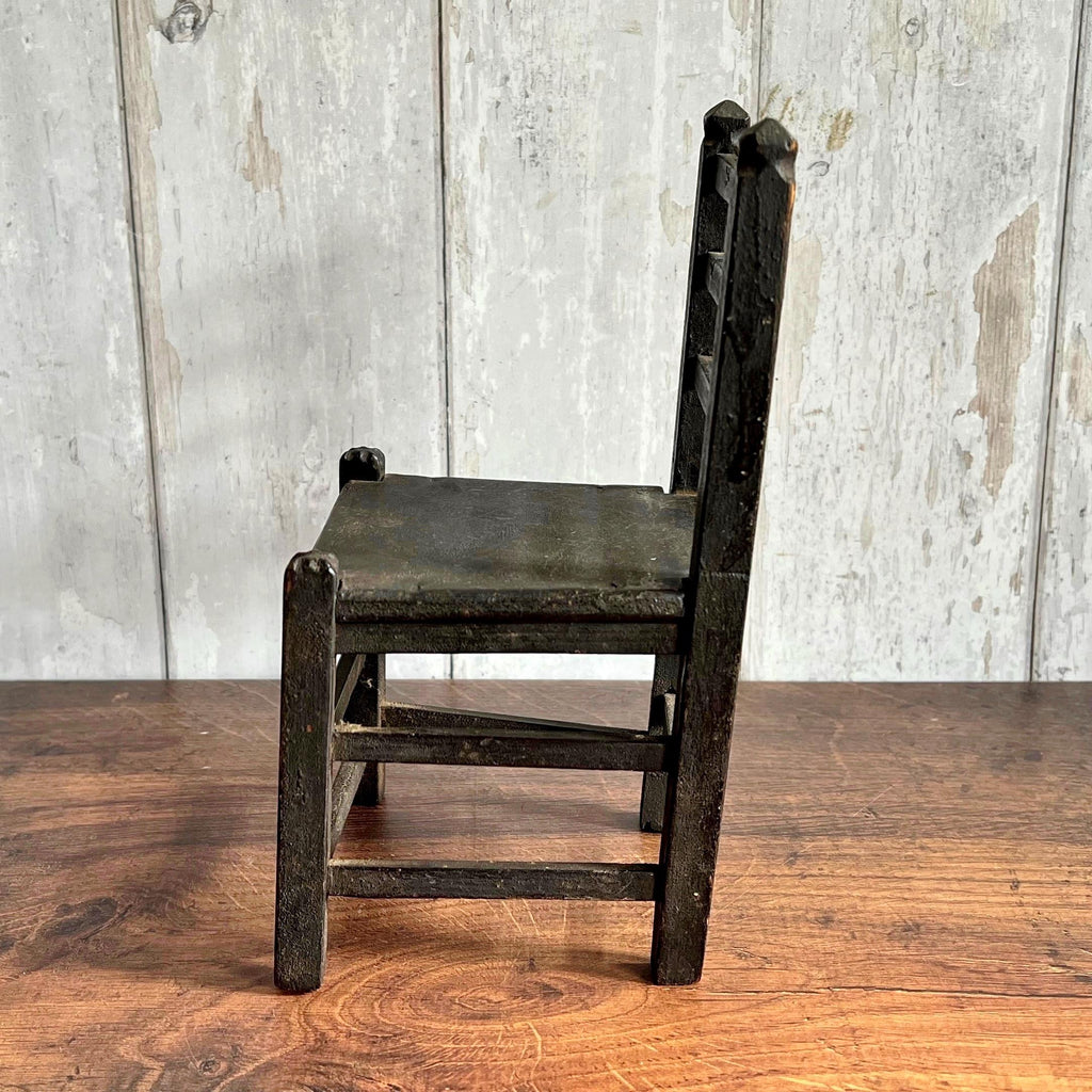 Antique English Doll Chair Primitive Folk Art Circa 1820