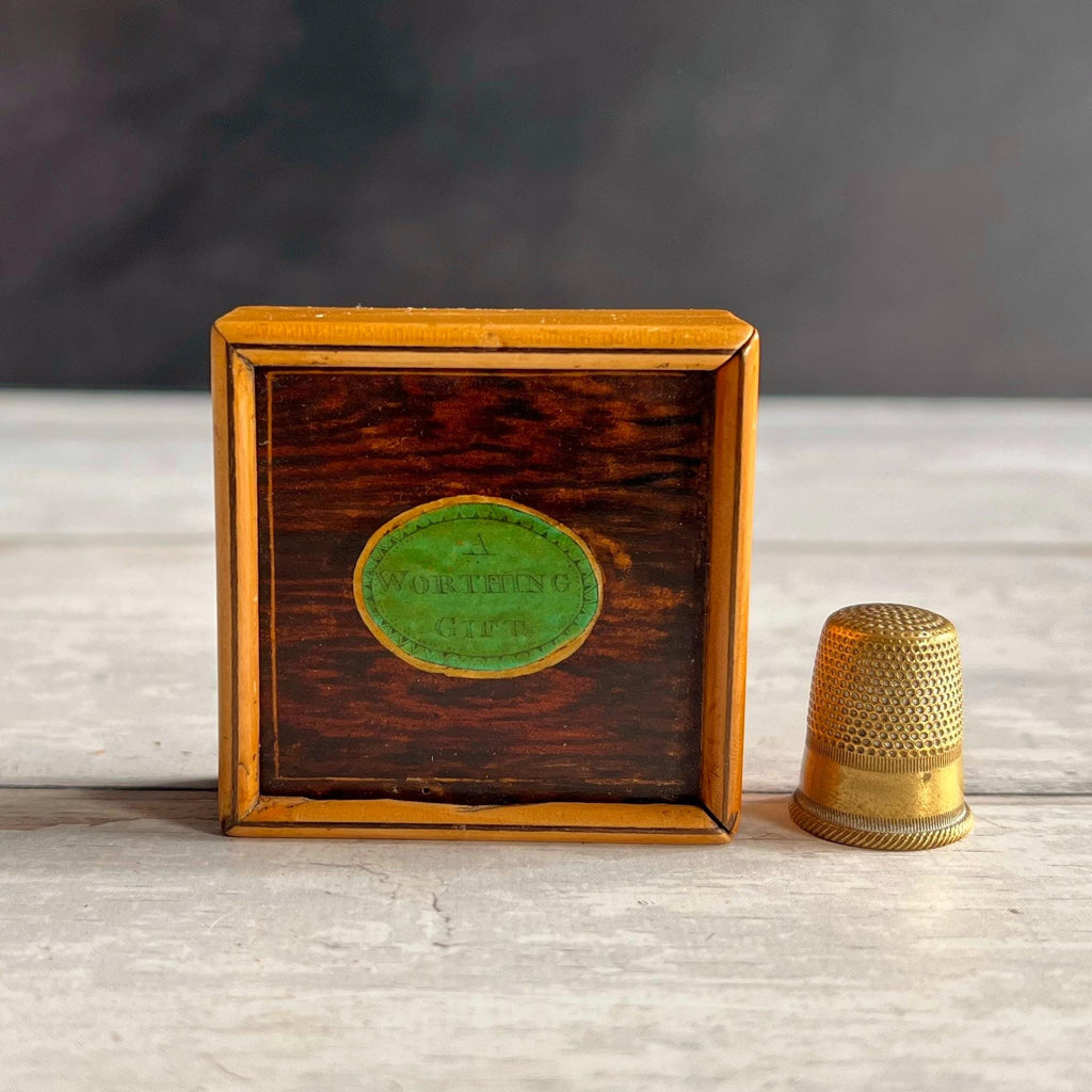 RARE 19th Century Tangram Puzzle Whitewood Tunbridge Ware A Worthing Gift C 1820