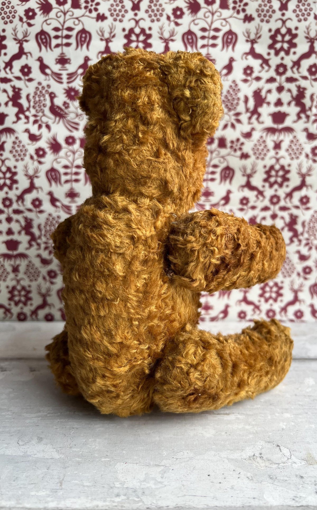 Vintage Teddy Bear Silk Plush 9 inch C 1920s