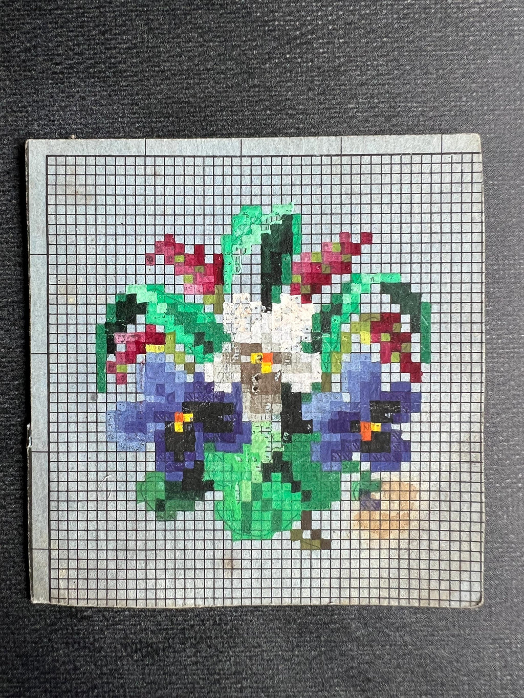 Antique Berlin Woolwork Charts Hand Painted Embroidery Patterns Set of 4