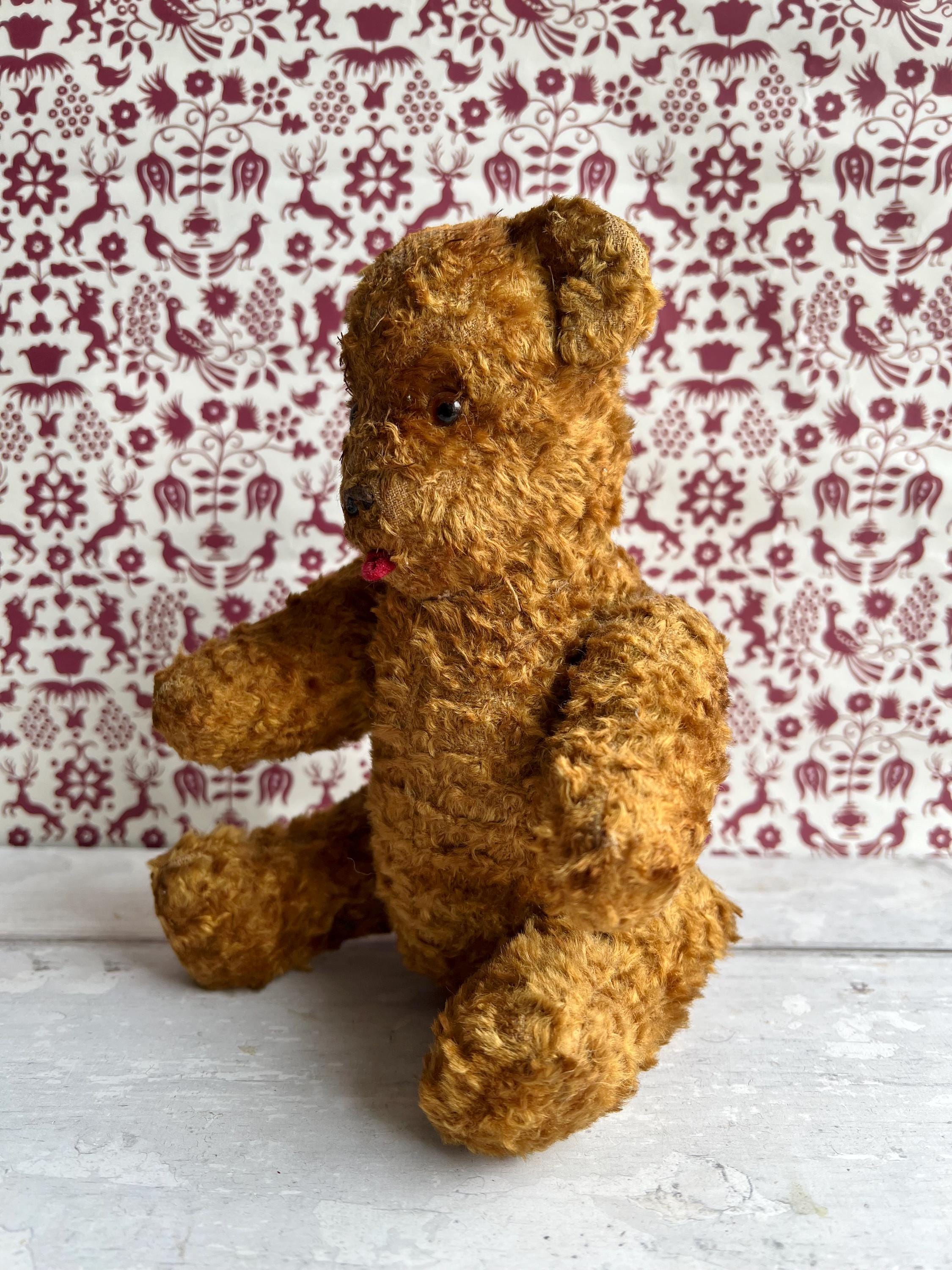 Vintage Teddy Bear Silk Plush 9 inch C 1920s