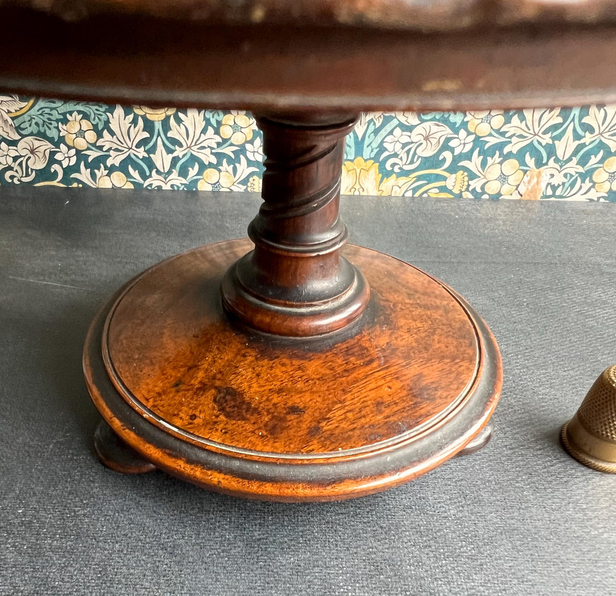 Antique Burr Walnut Doll Size Tilt Top Chess Table English C 1850