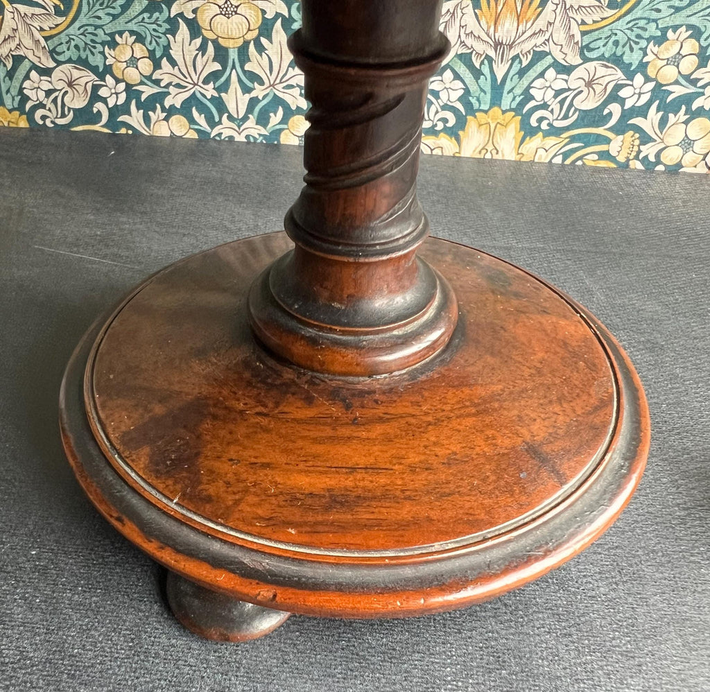 Antique Burr Walnut Doll Size Tilt Top Chess Table English C 1850