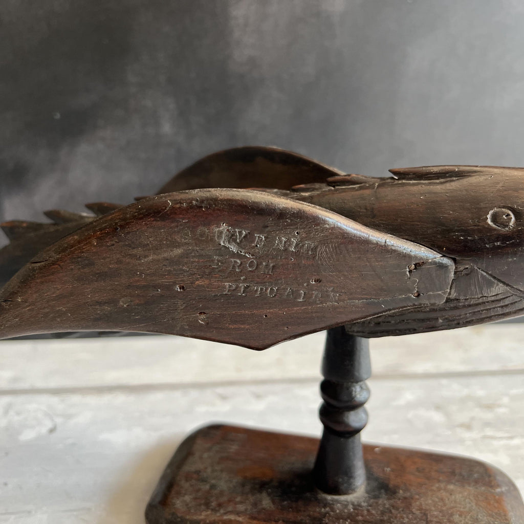 Antique Pitcairn Islands Carved Flying Fish C 1890 HMS Bounty Mutiny Interest