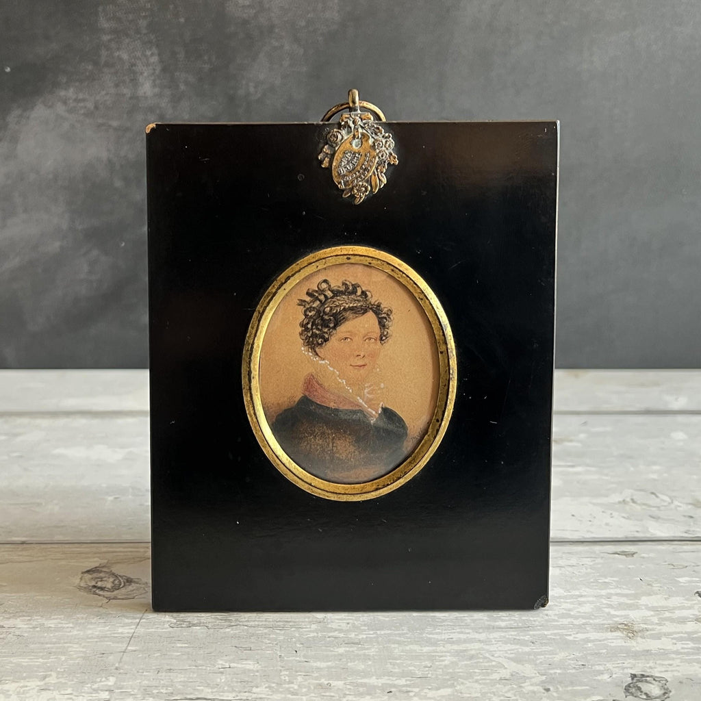 Antique A R Burt Portrait Miniature Wealthy Lady by Chester 1821