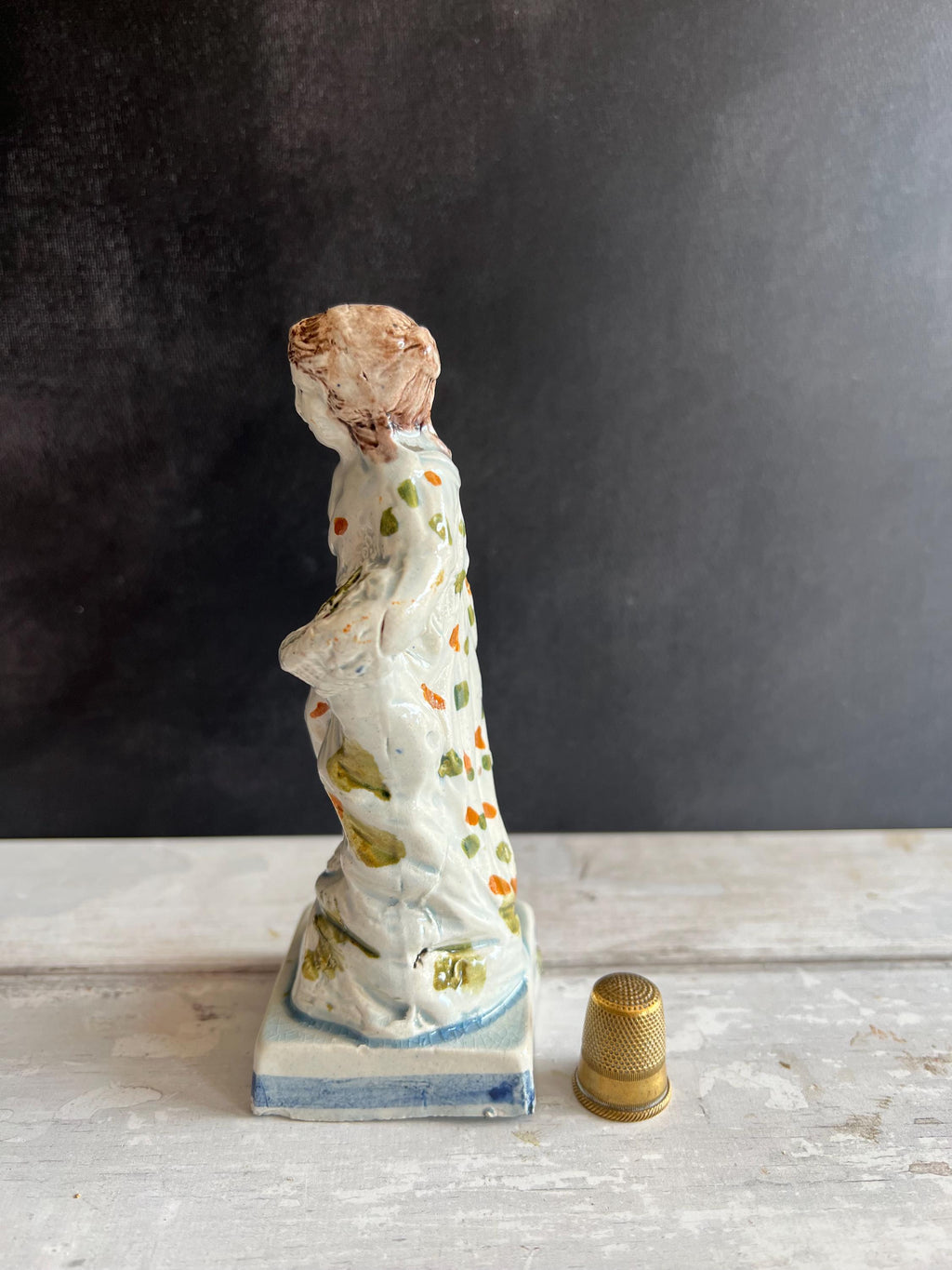 1790 Pratt Ware Pearlware Figure, English Cornucopia of Plenty