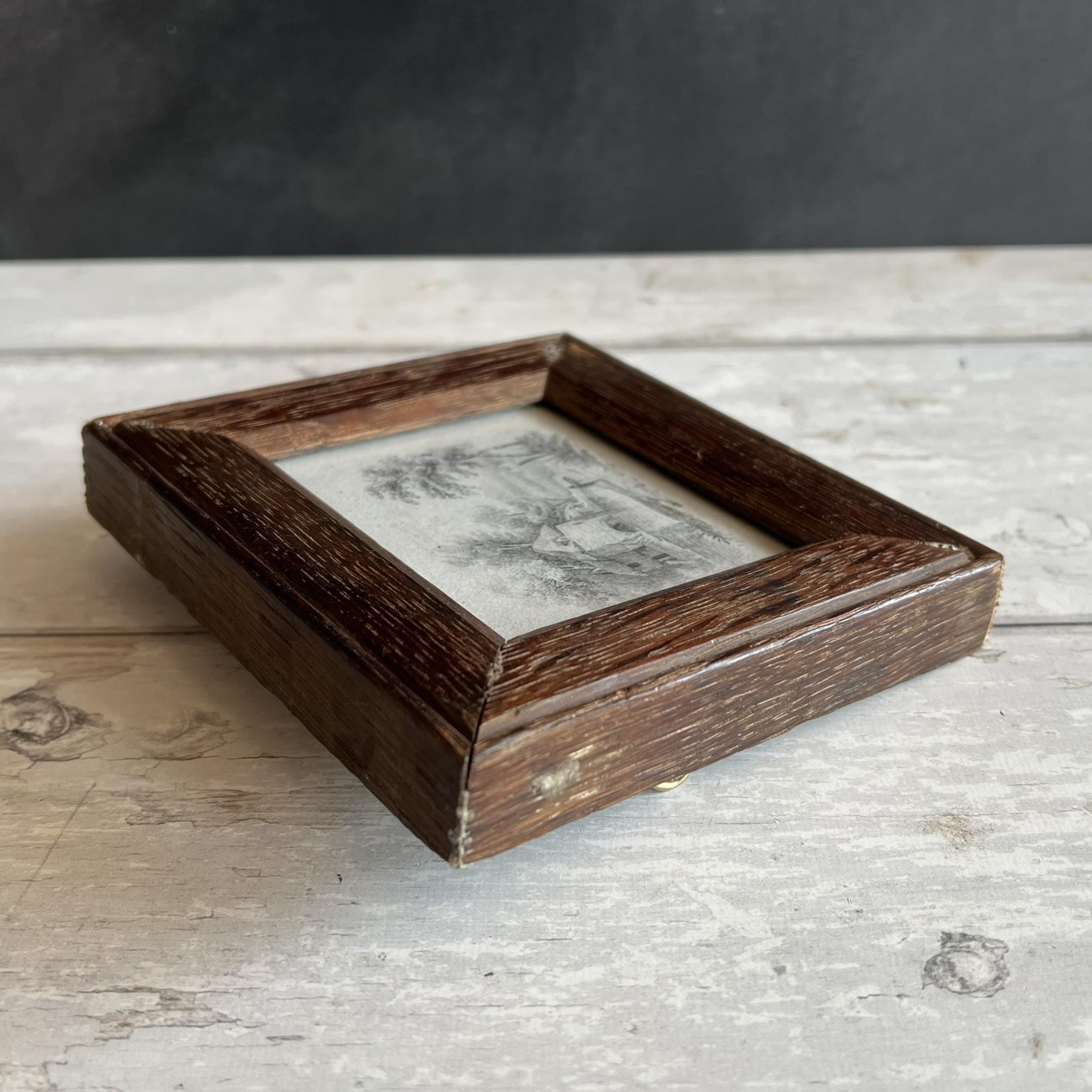 19th Century Miniature Pencil Drawing English Boat House C 1860