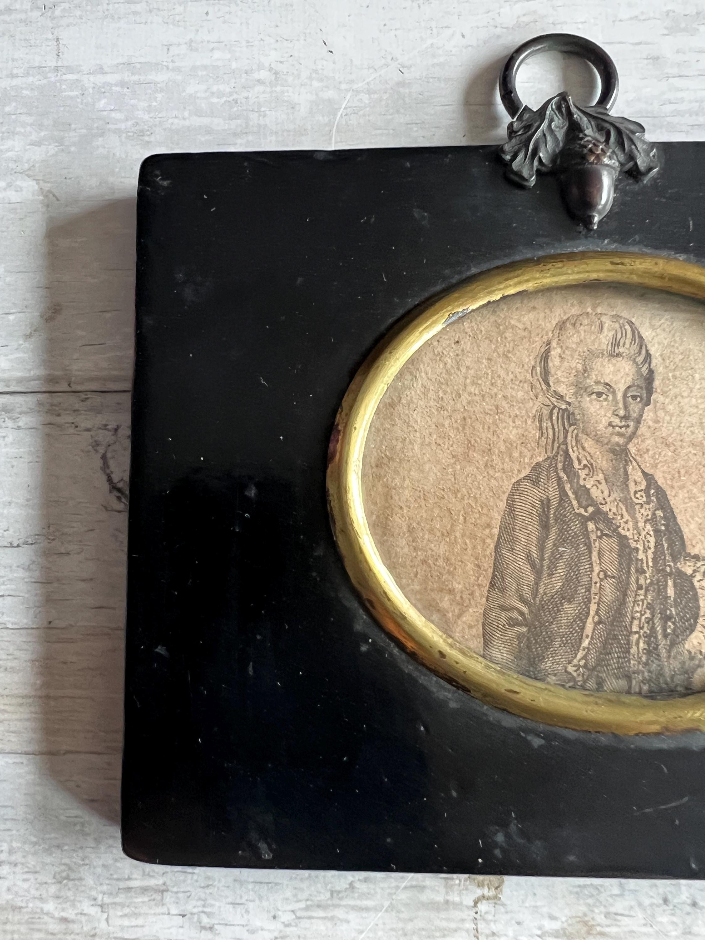 18th Century Miniature Engraving Countess du Barry C 1770 Mademoiselle Vaubernier