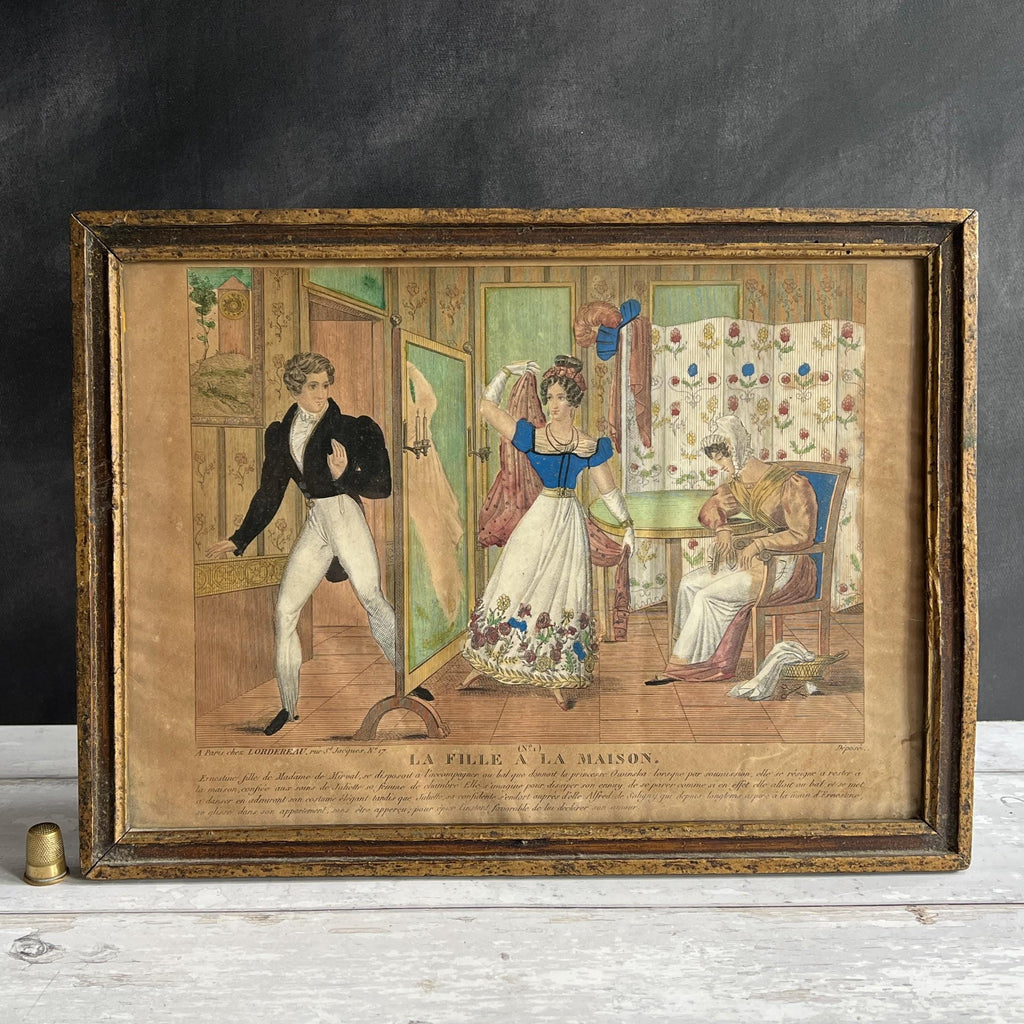 19th Century French Theatrical Engraving Circa 1820s RARE Print