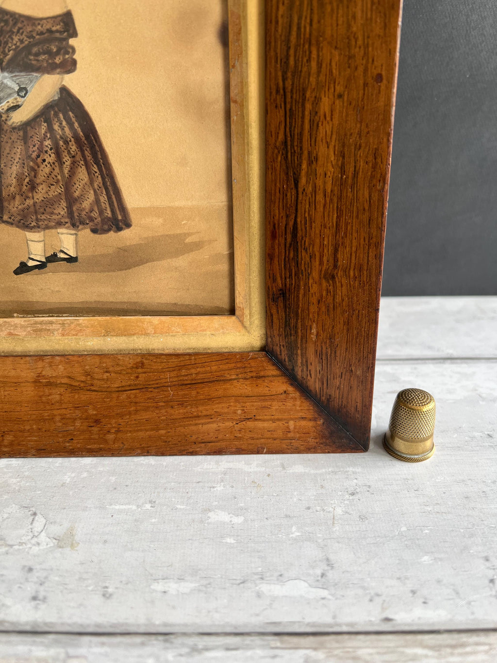 Antique Folk Art Painting Naïve School Portrait of A Boy William Allan 1842
