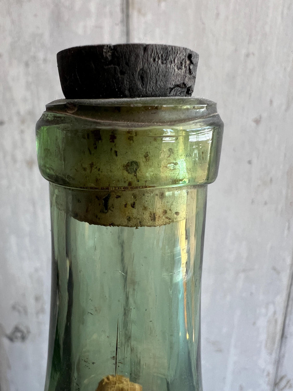 Antique Irish Folk Art God In A Bottle Circa 1840