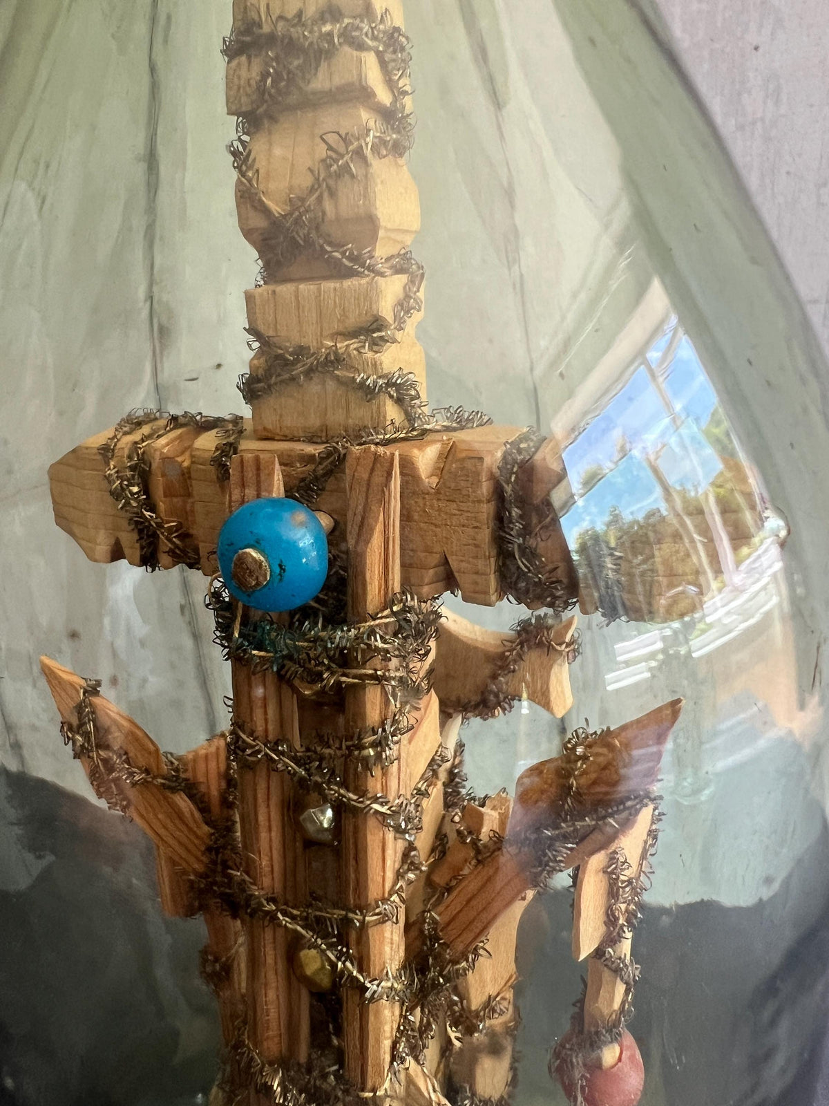 Antique Irish Folk Art God In A Bottle Circa 1840