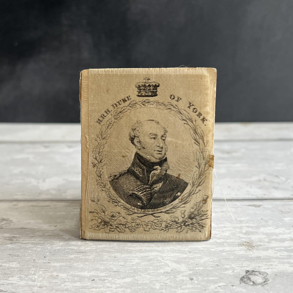 19th Century Silk Needle Book Needle Case Commemorative Duke of York English Circa 1827 Mourning