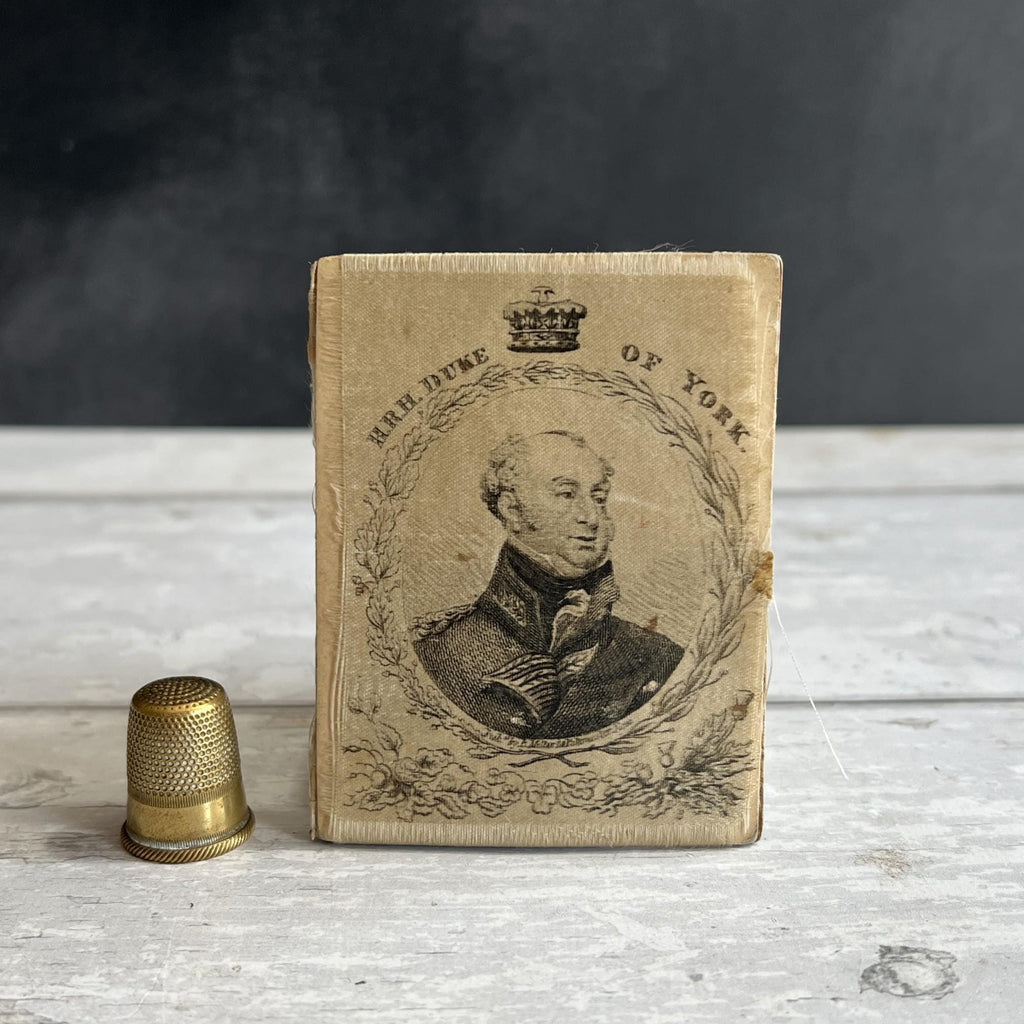 19th Century Silk Needle Book Needle Case Commemorative Duke of York English Circa 1827 Mourning