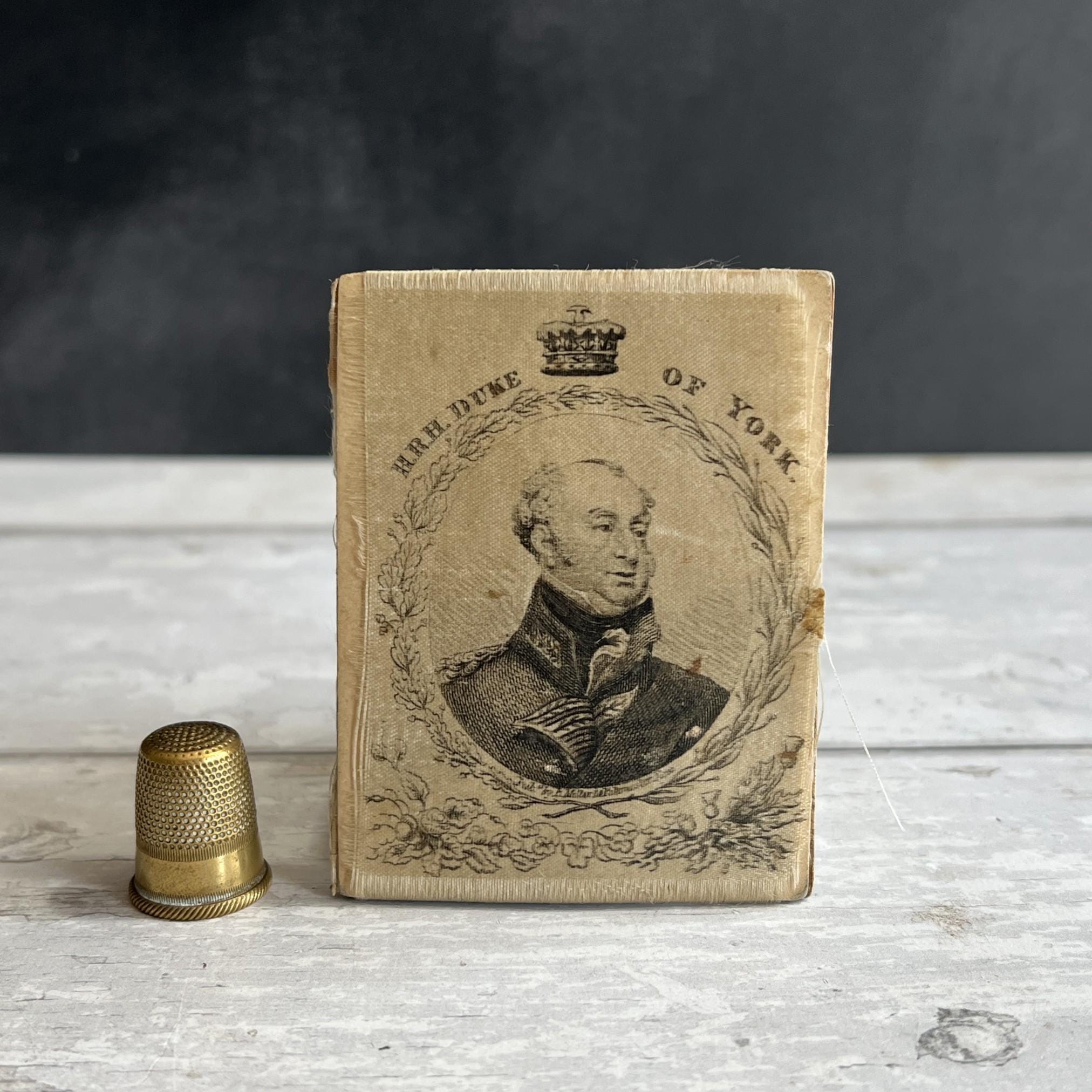 19th Century Silk Needle Book Needle Case Commemorative Duke of York English Circa 1827 Mourning