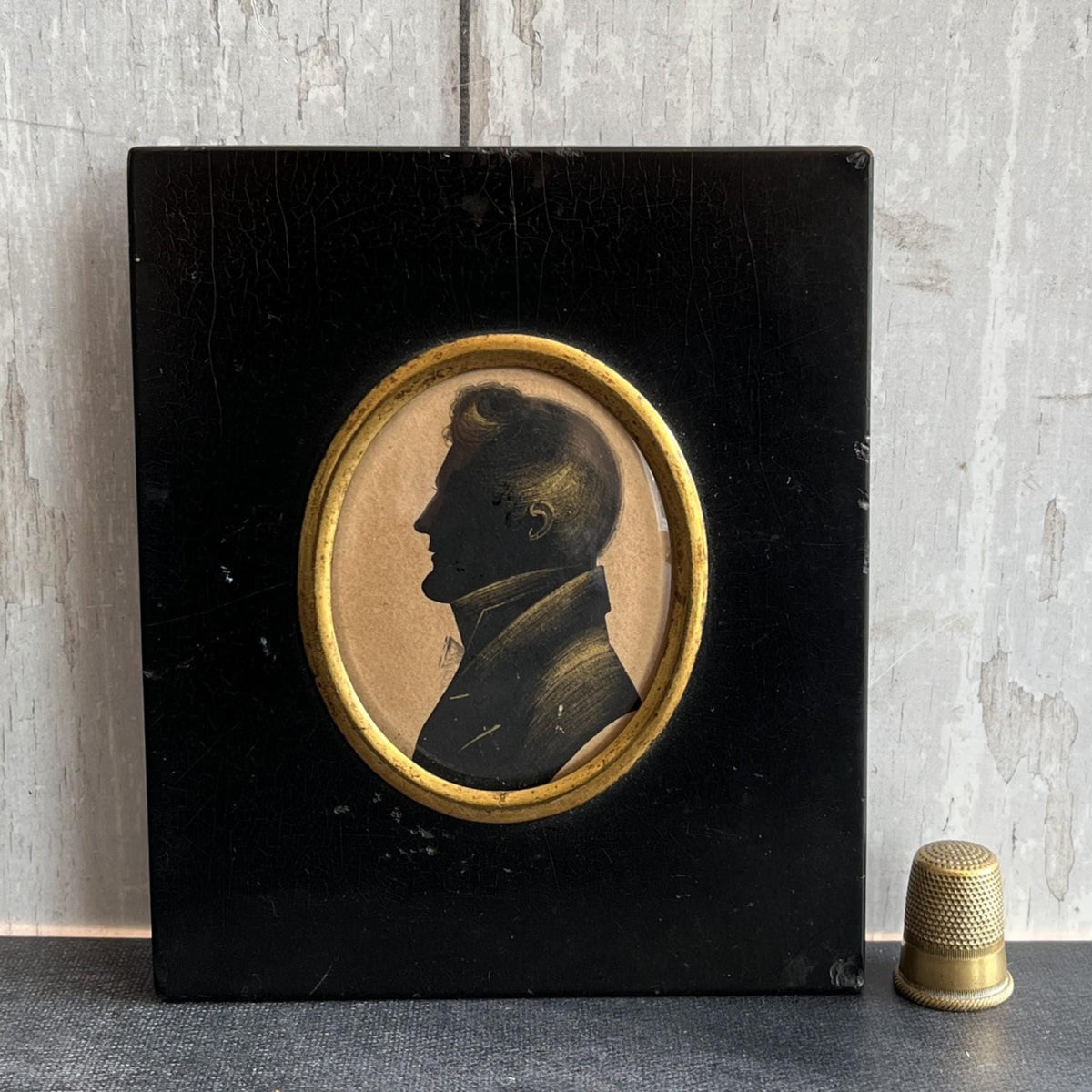 Georgian Silhouette Portrait Young Gentleman Circa 1810 By William Seville