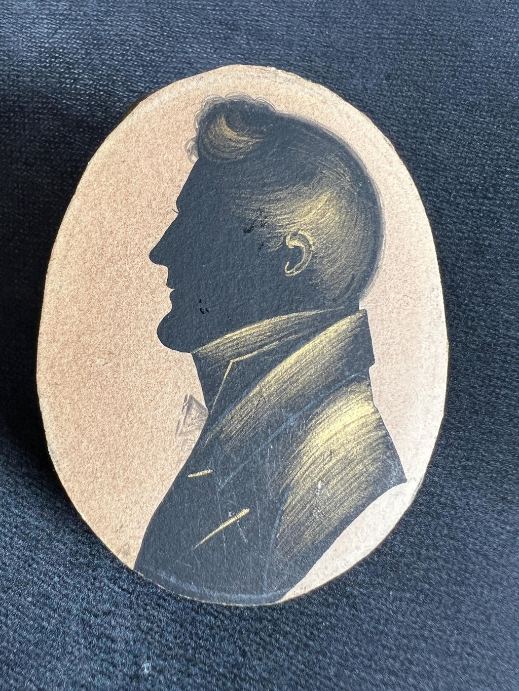 Georgian Silhouette Portrait Young Gentleman Circa 1810 By William Seville