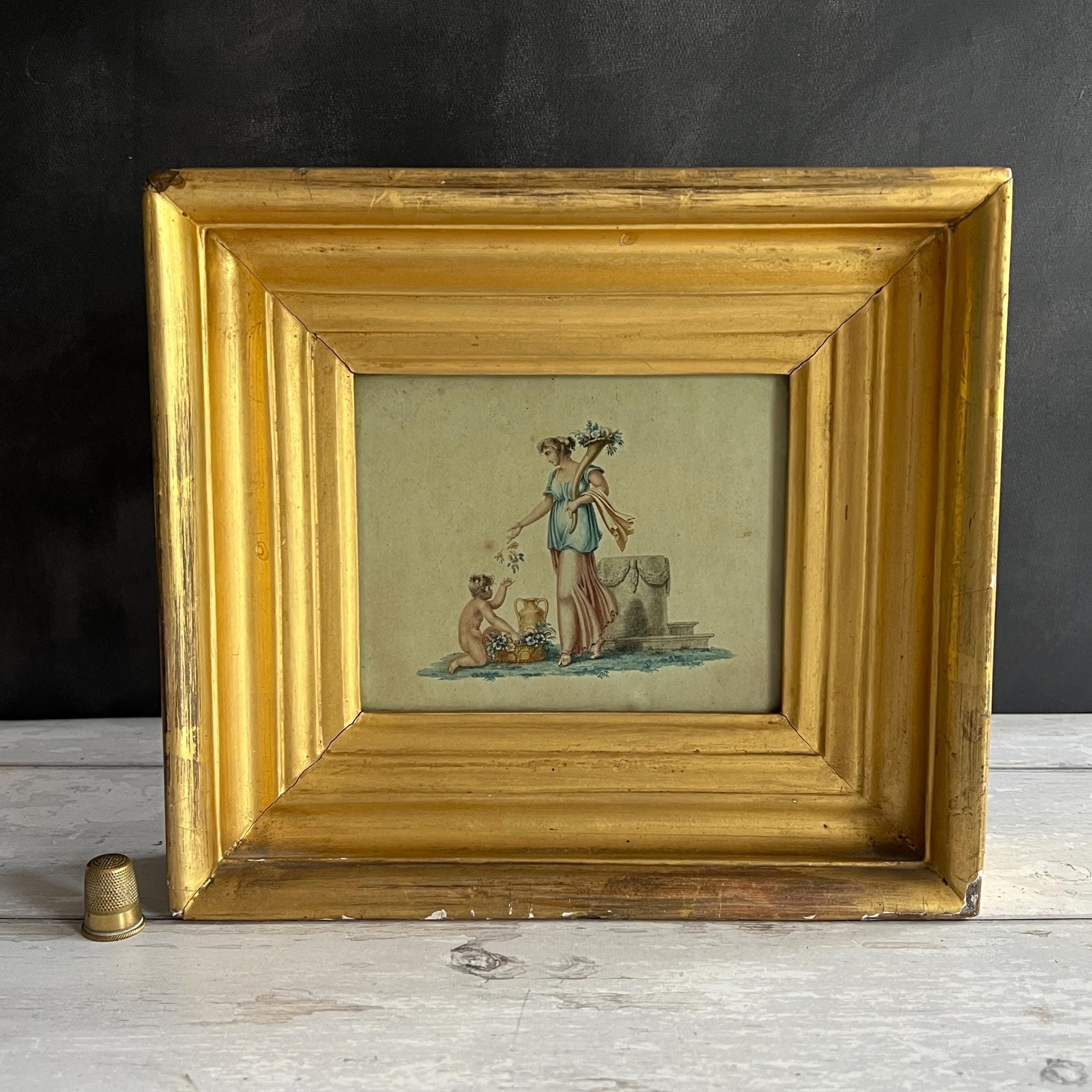 Antique Georgian Classical Engraving Mother And Child English C 1810