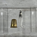 Antique Georgian Miniature Cut Glass Scent Bottle Cornucopia English C 1810 Regency Pendant
