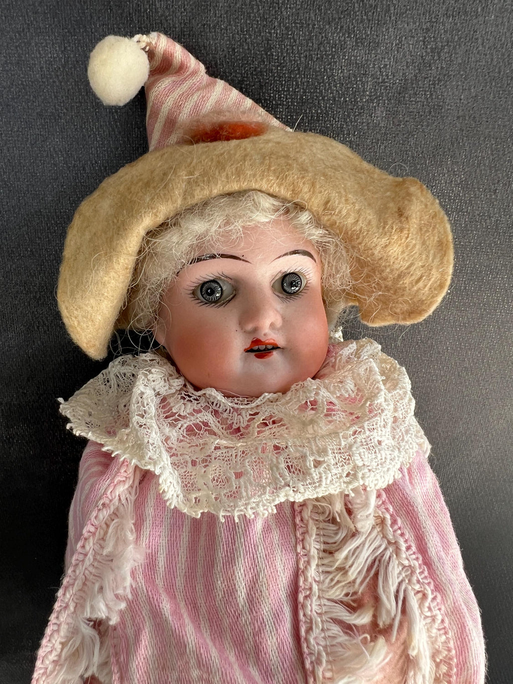 Antique Musical Marotte Doll Bisque Socket Head Fully Working German/French Circa 1890
