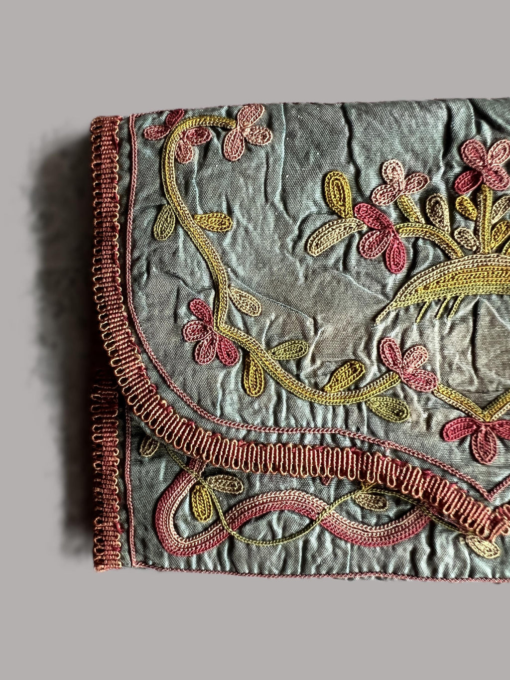 18th Century Silk Pocketbook Purse French Circa 1790