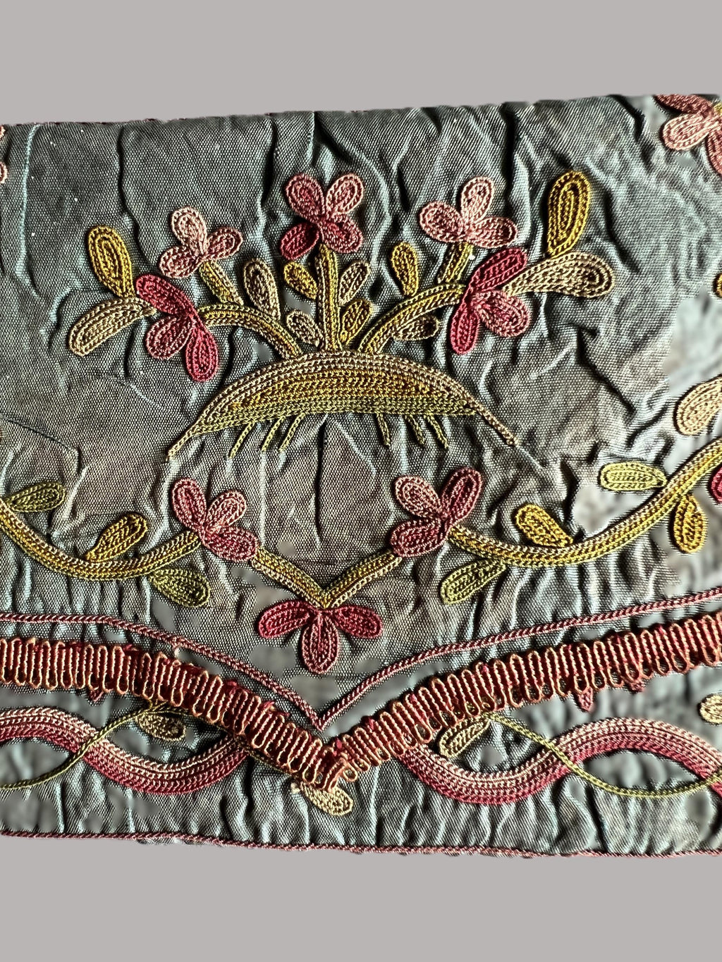 18th Century Silk Pocketbook Purse French Circa 1790