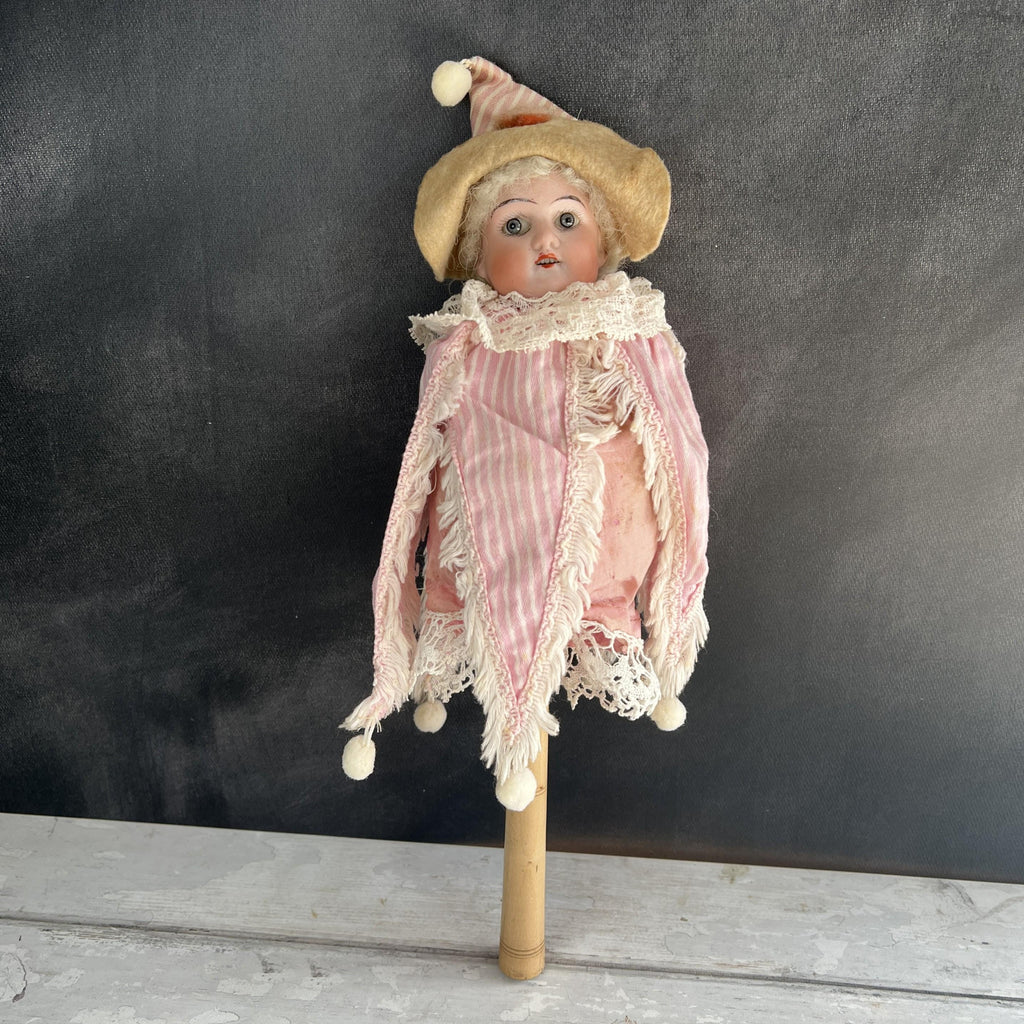 Antique Musical Marotte Doll Bisque Socket Head Fully Working German/French Circa 1890