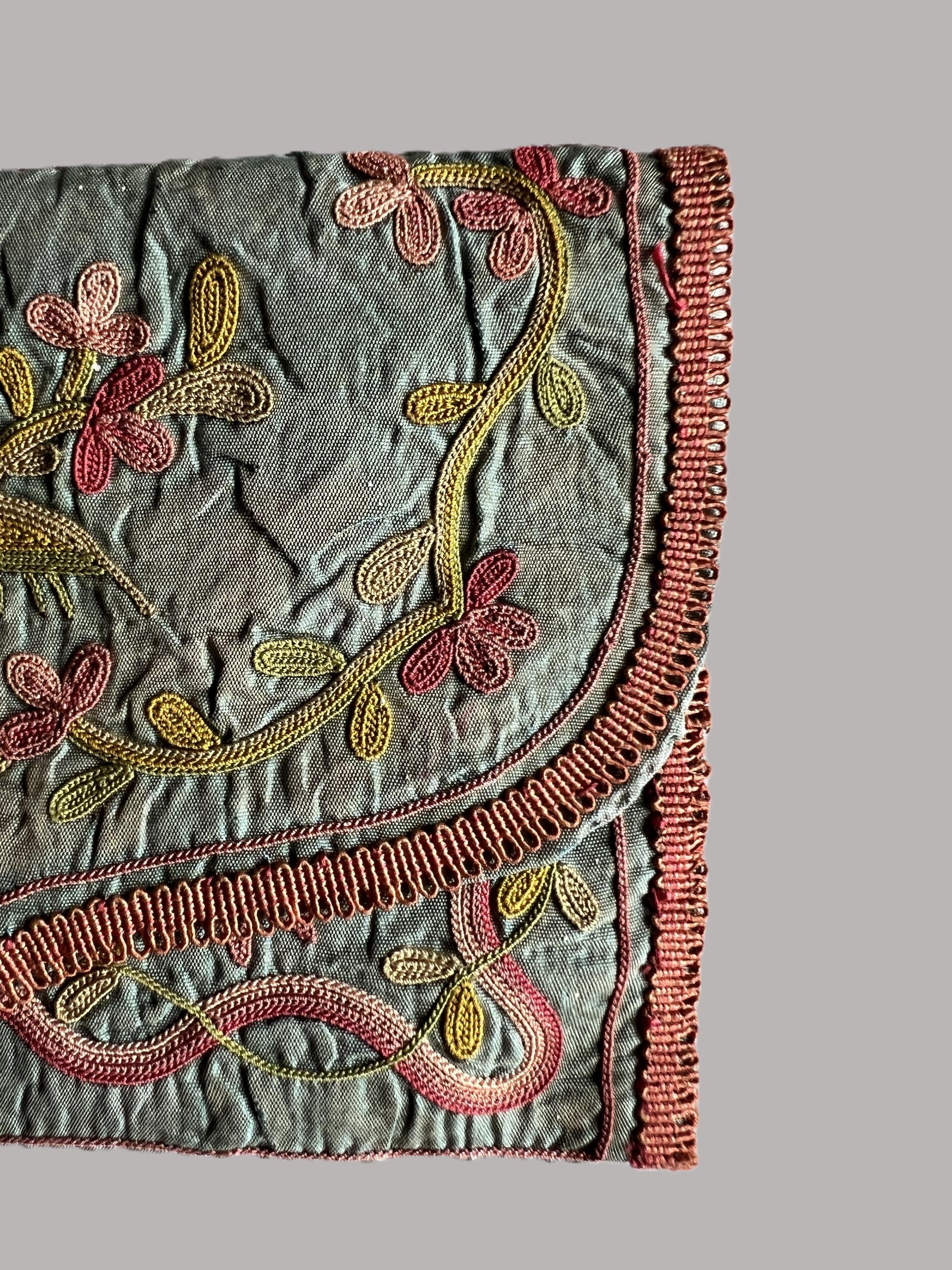 18th Century Silk Pocketbook Purse French Circa 1790