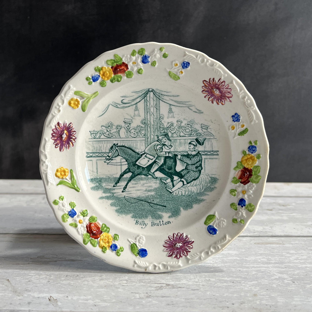 Antique 1825 Circus Plate, Billy Buttons Nursery Ware
